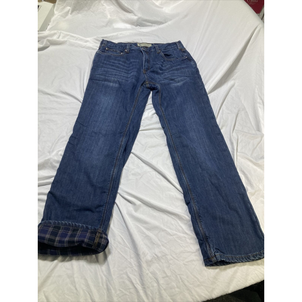 Wind River Insulated Jeans Lined Blue Denim Pants Mens Size 36 X 34